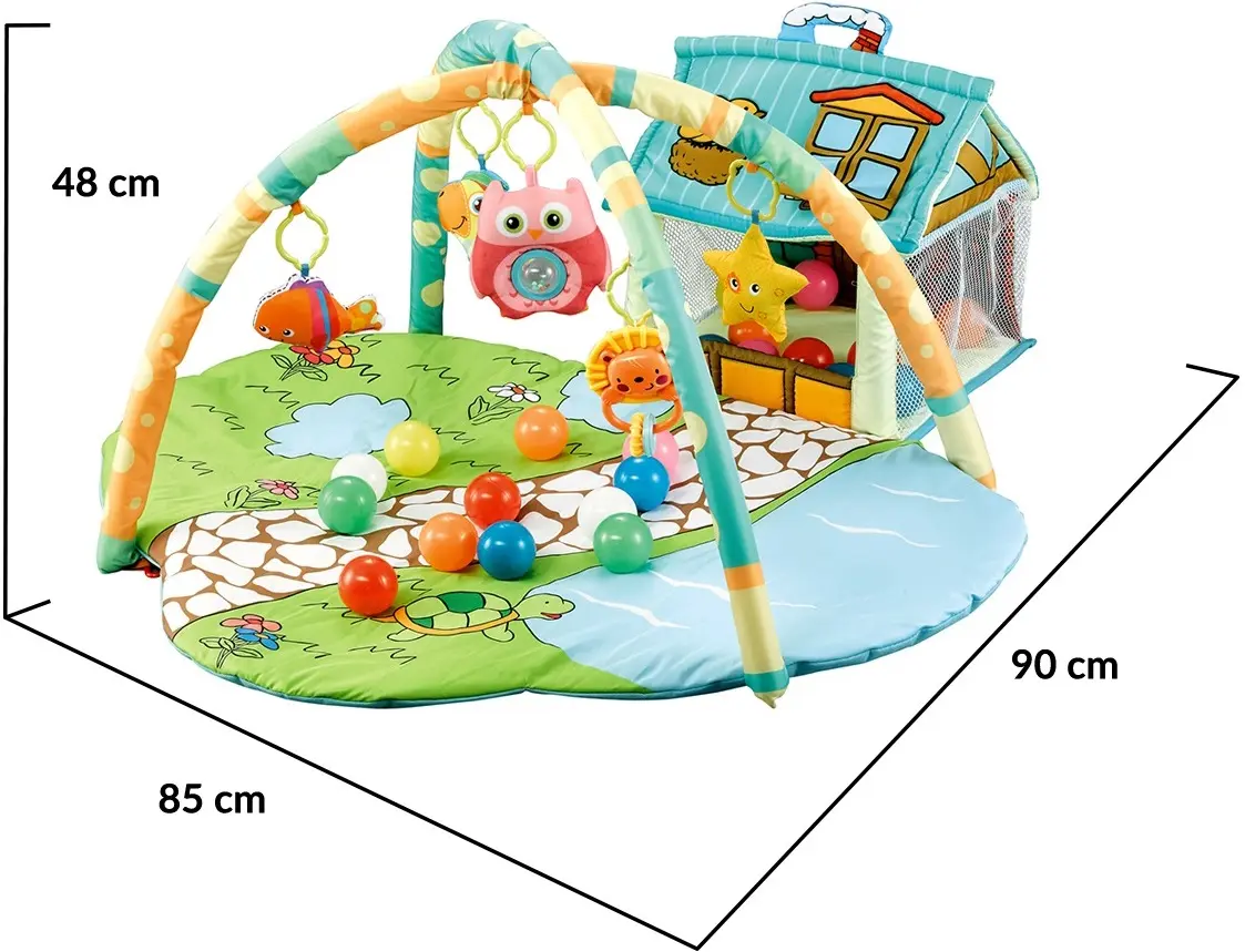 Covoras de joaca Moni Happy Farm (Green) - 2
