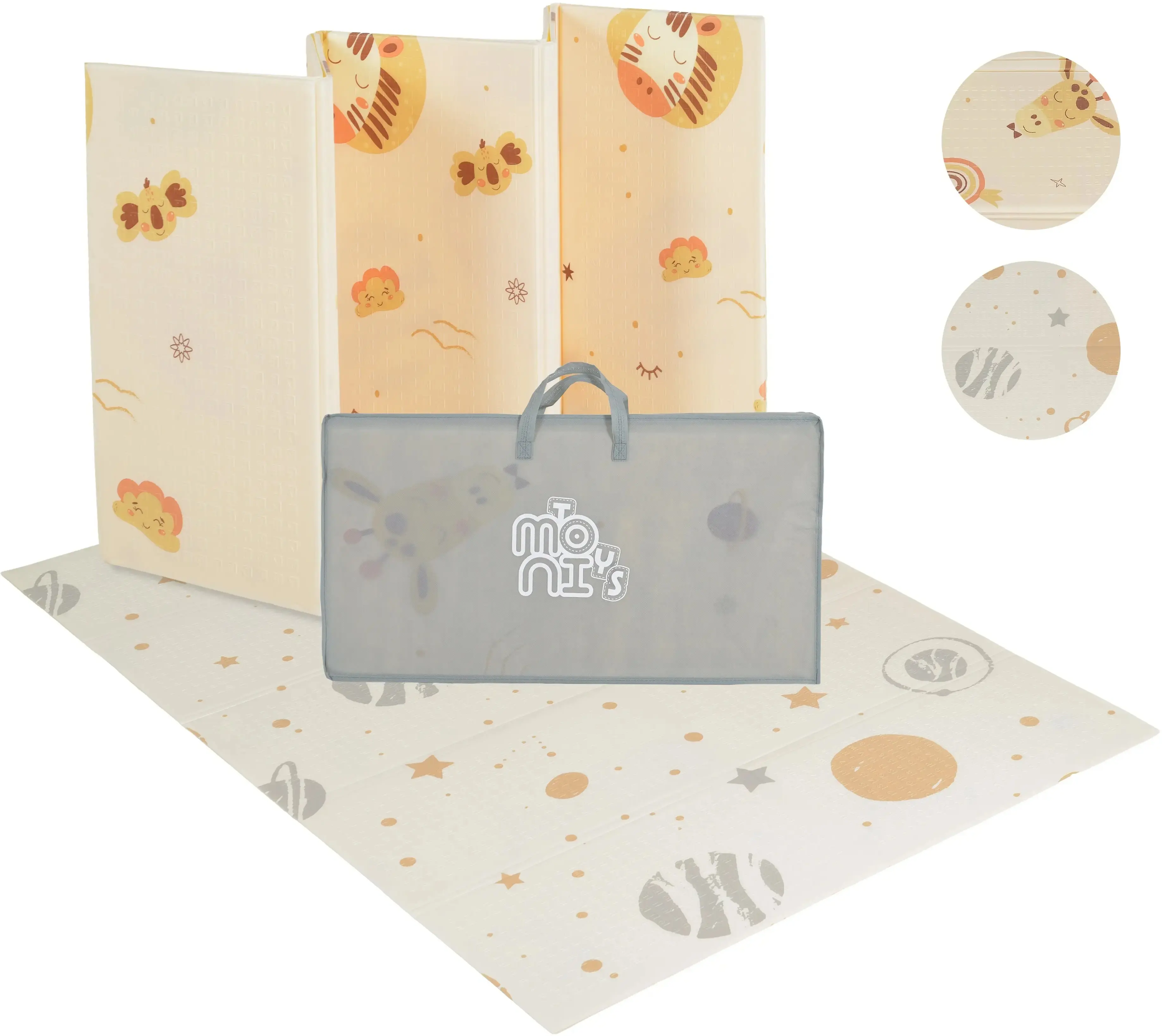 Covoras de joaca Moni Vast Planet (Beige) - 6