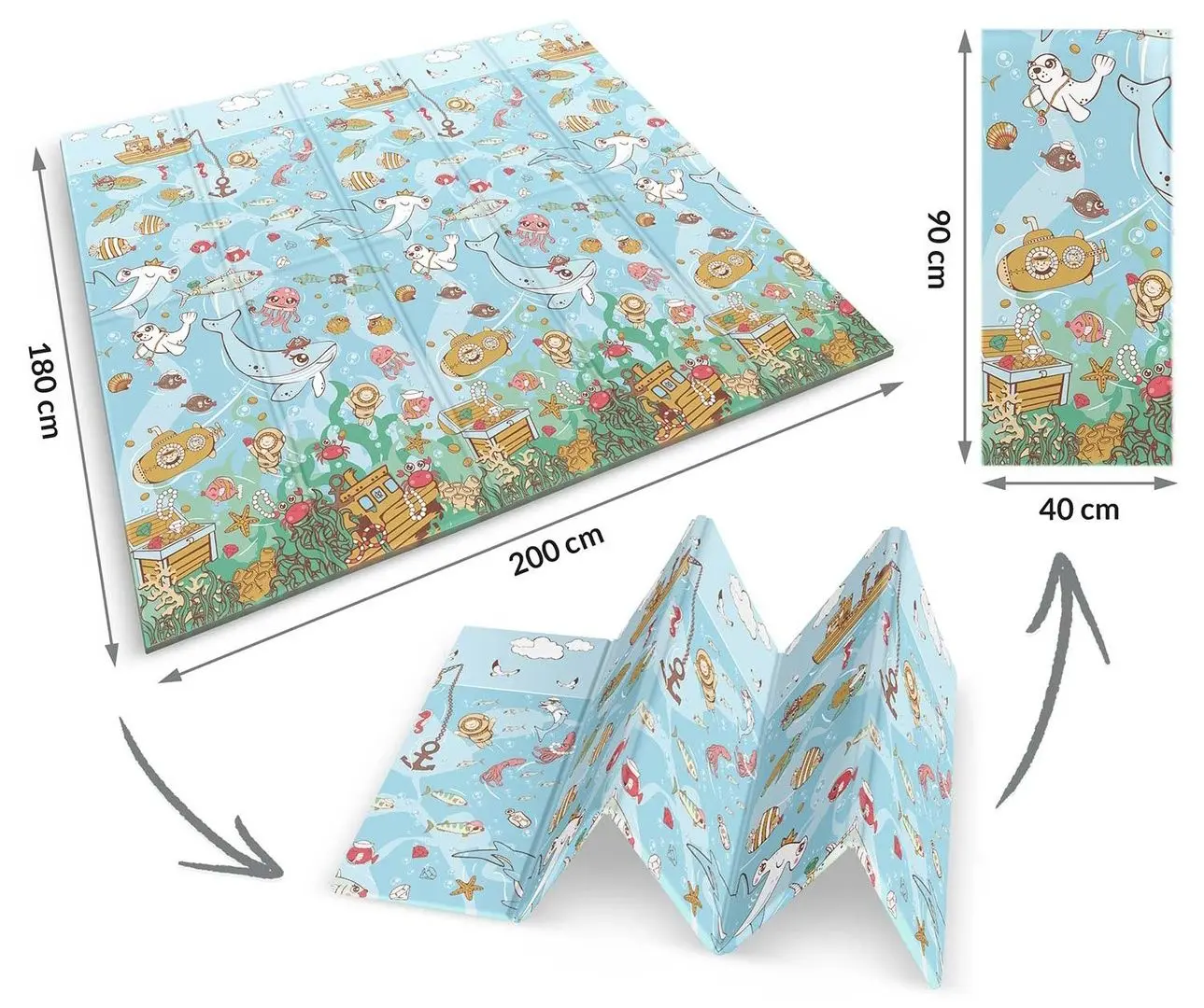 Игровой коврик Nukido NK-340 Ocean Earth (Blue/Brown) - 5