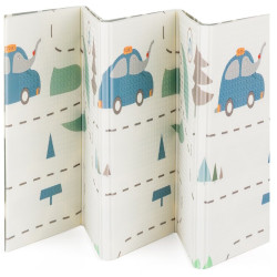 Игровой коврик 2в1 Petite&Mars Campy Cars&Arabesca 197x147 (White/Blue) Thumb