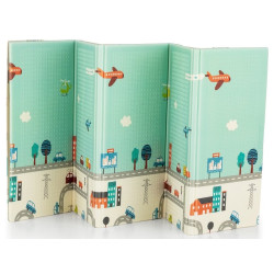 Игровой коврик 2в1 Petite&Mars Campy Elephant&City 197x147 (Blue/White) Thumb