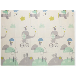 Игровой коврик 2в1 Petite&Mars Campy Elephant&City 197x147 (Blue/White) Thumb