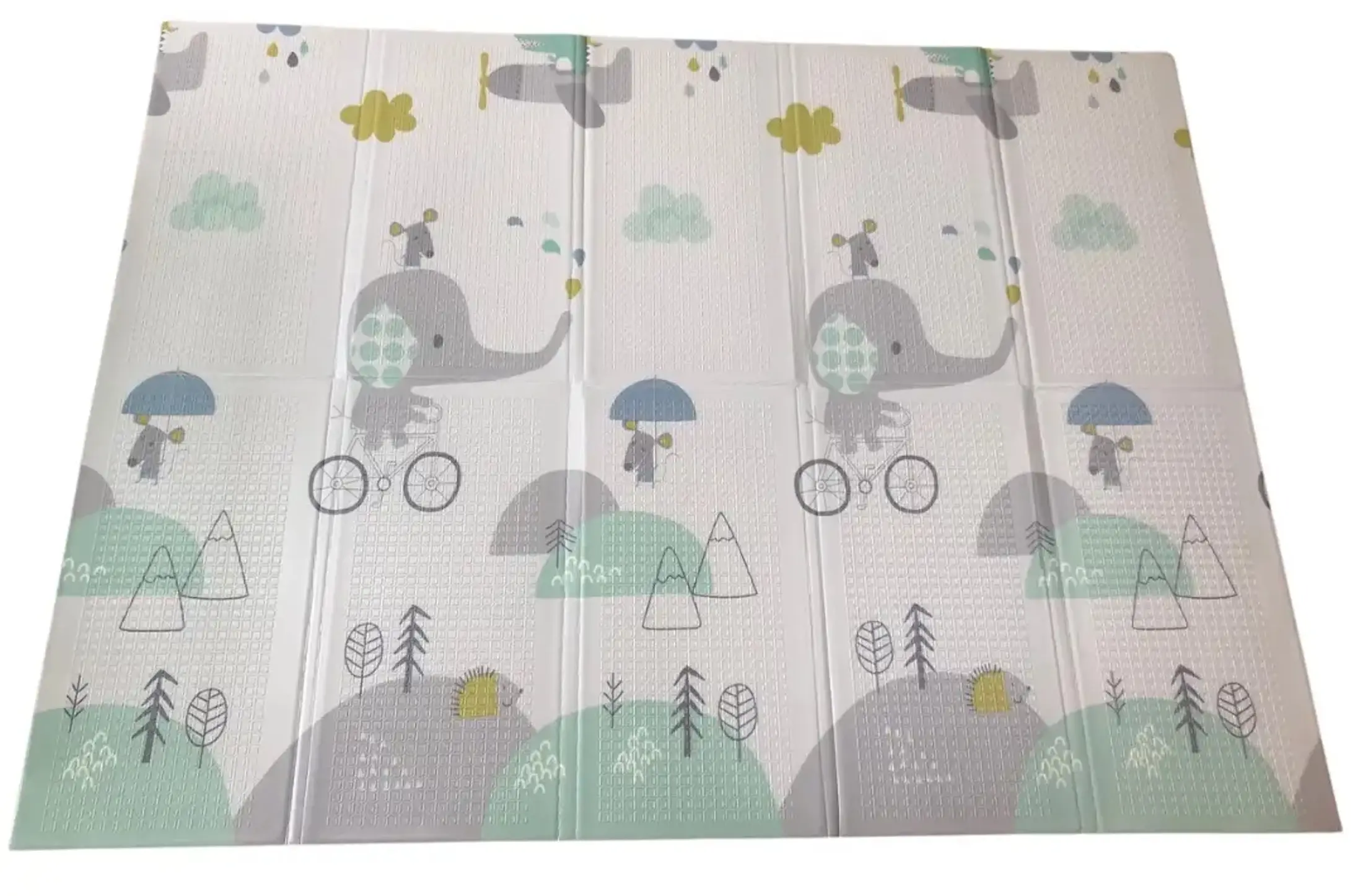 Игровой коврик 2в1 Petite&Mars Campy Elephant&Fox (White) - 2