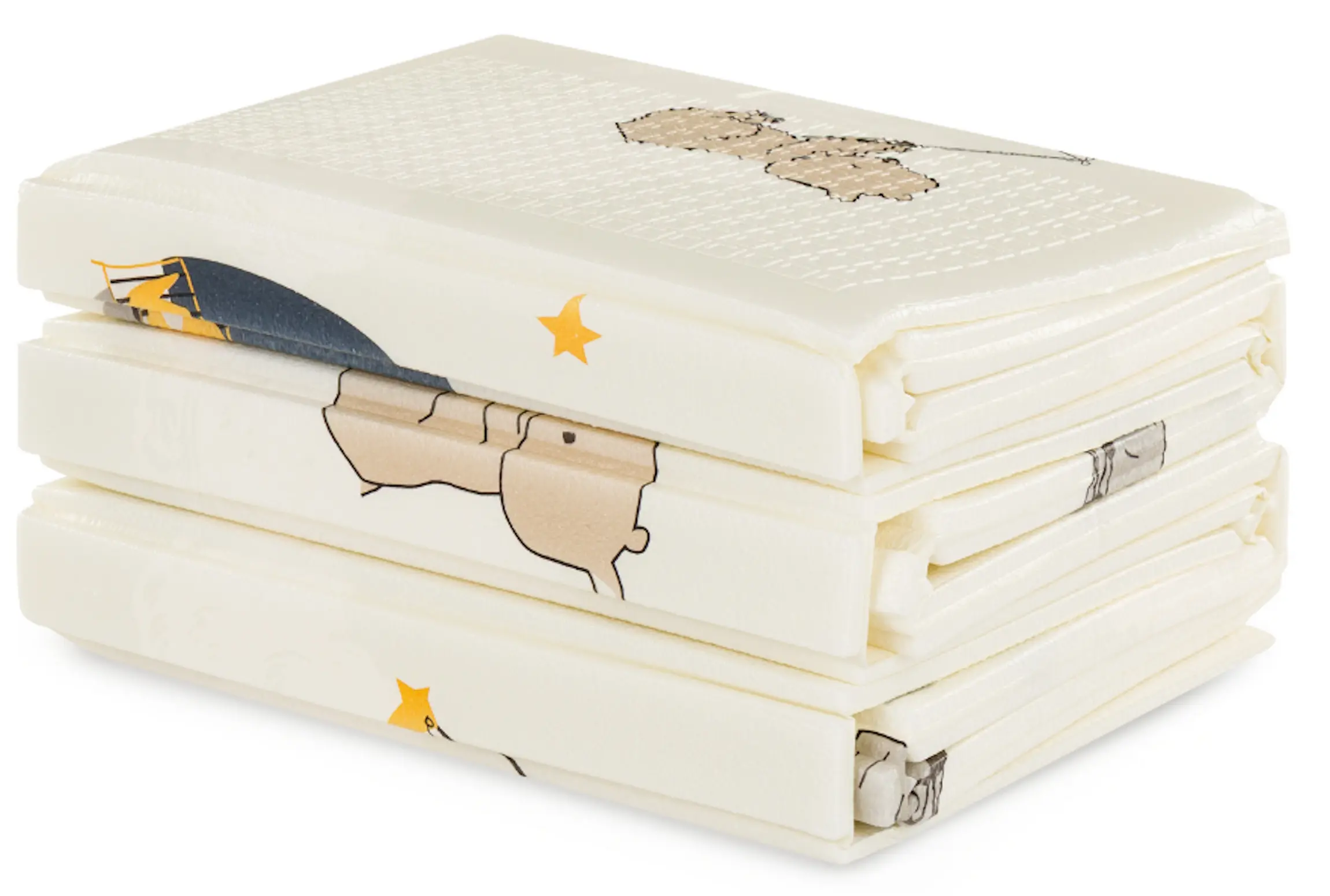 Игровой коврик 2в1 Petite&Mars Campy Mountains&Triangles 197x147 (Beige) - 3