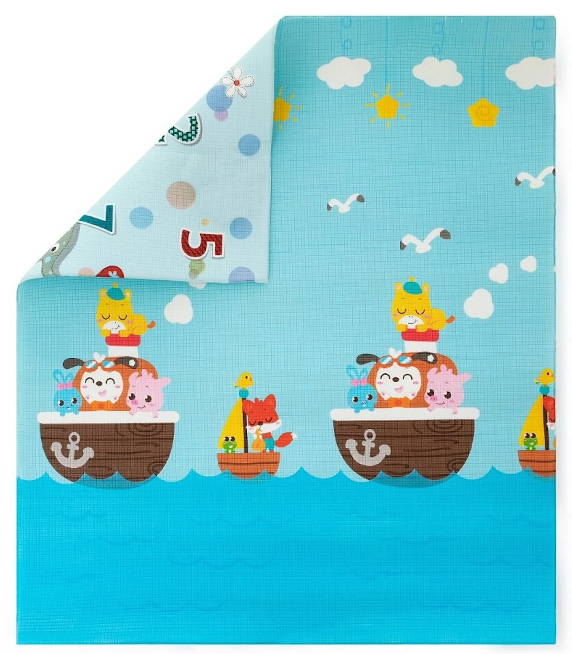 Игровой коврик Petite&Mars Joy Max Giraffe 180x150 (Blue) - 3