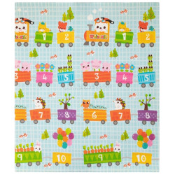 Игровой коврик Petite&Mars Joy Max Train 180x150 (Blue/Beige)
