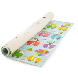Игровой коврик Petite&Mars Joy Max Train 180x150 (Blue/Beige) Thumb