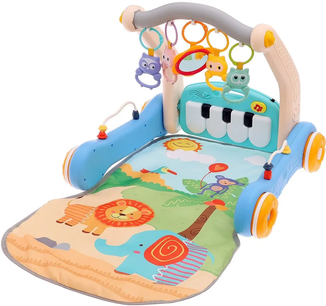 Игровой коврик - ходунок Woopie Piano Rack & Wolker (Blue)