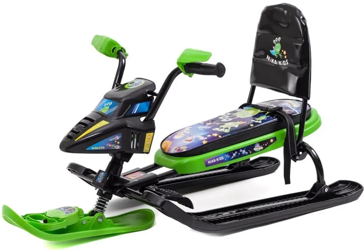 Sanie tip scooter Nika Snowpatrol SND2 (Black/Green) - 2