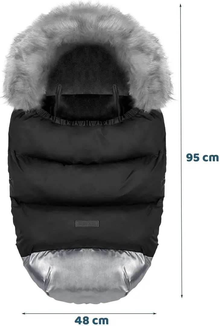 Конверт зимний RicoKids Elmi (Black/Silver) - 4