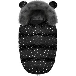 Sac de iarnă RicoKids Elmi (Black/White)