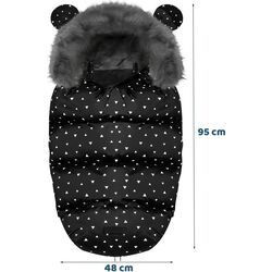 Конверт зимний RicoKids Elmi (Black/White) Thumb