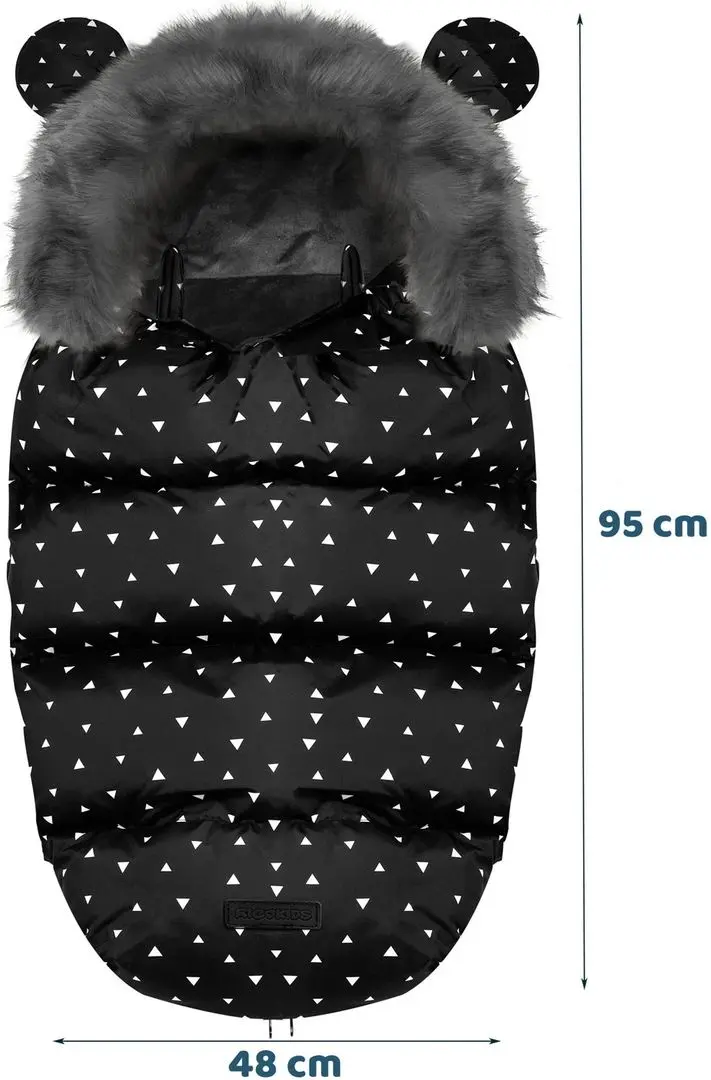 Конверт зимний RicoKids Elmi (Black/White)