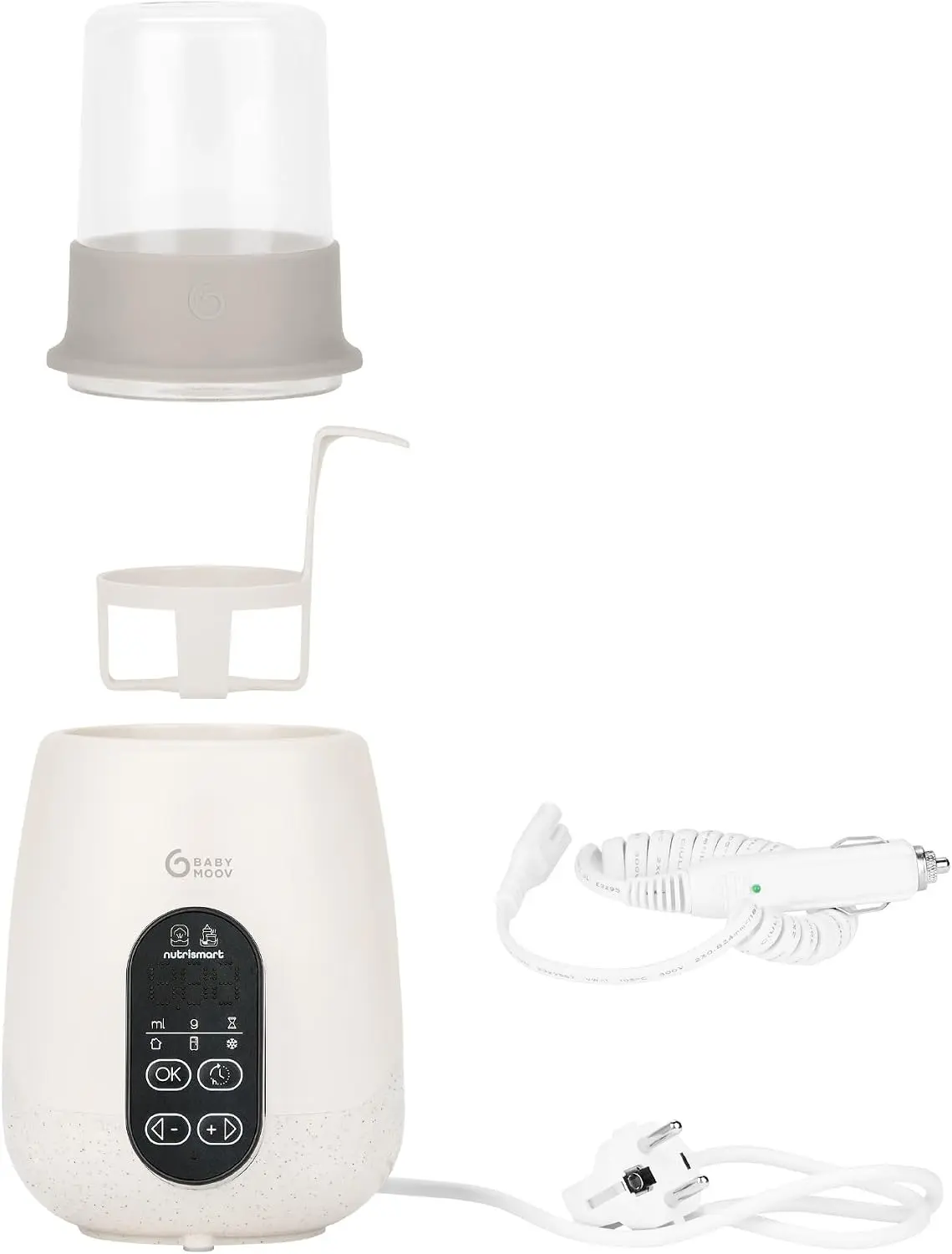 Incalzitor pentru biberoane 5in1 Babymoov NutriSmart+ (Mineral Beige) - 2