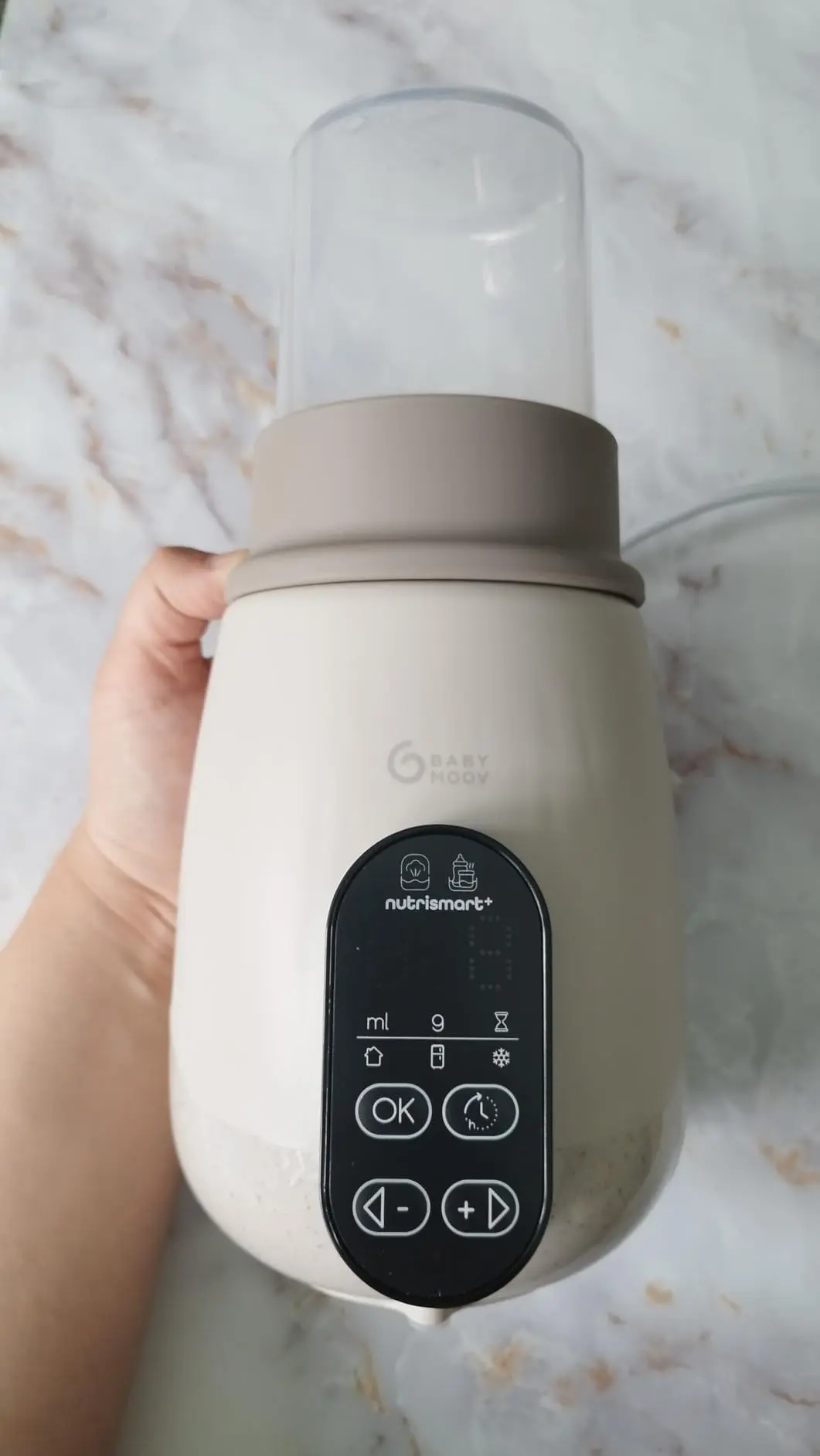 Incalzitor pentru biberoane 5in1 Babymoov NutriSmart+ (Mineral Beige) - 3