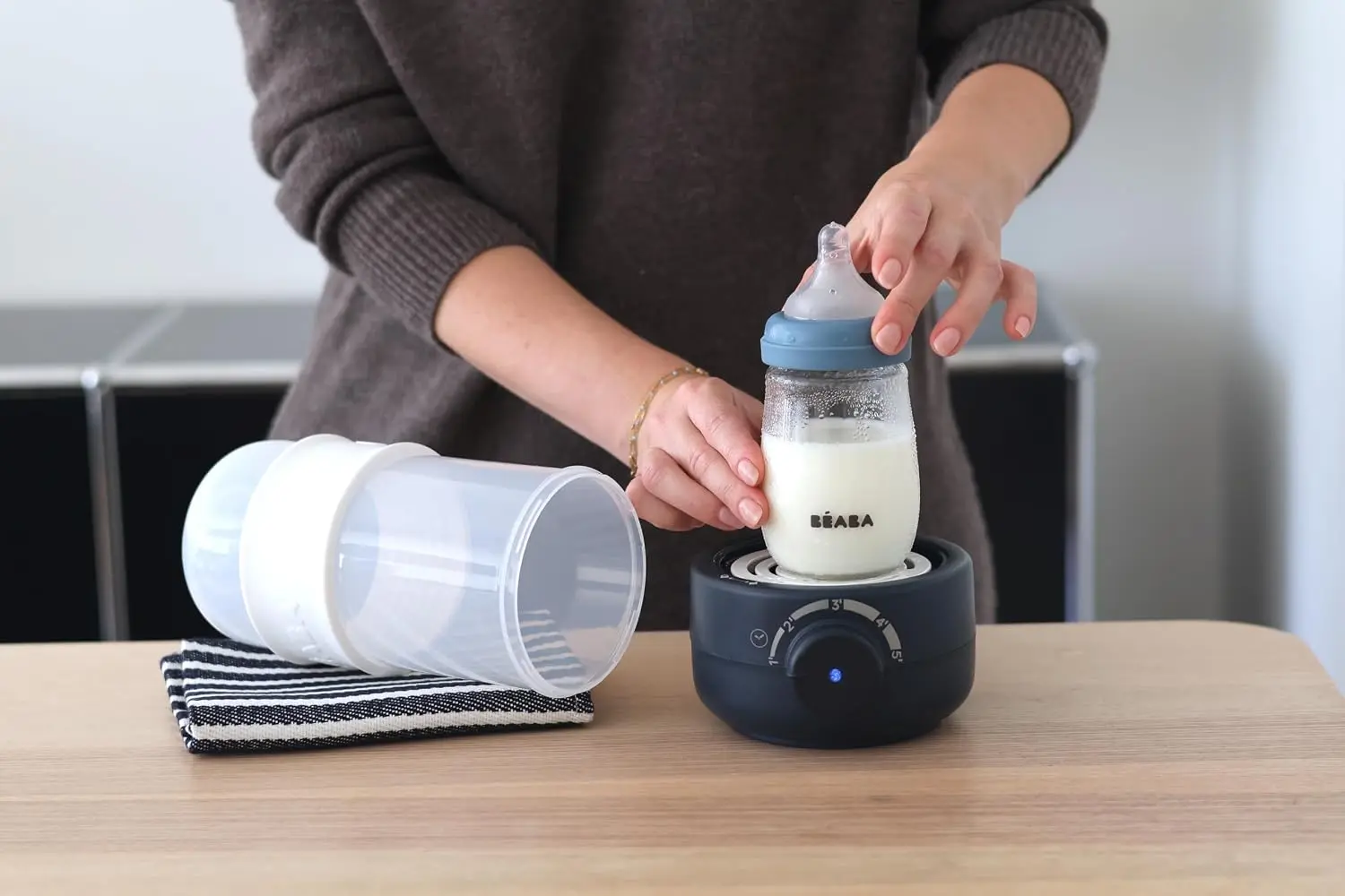 Подогреватель-стерилизатор для бутылочек Beaba BabyMilk Second (Night Blue) - 5