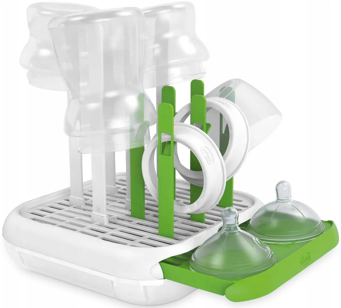 Uscator de biberoane Chicco Scolabiberon (White/Green) - 2