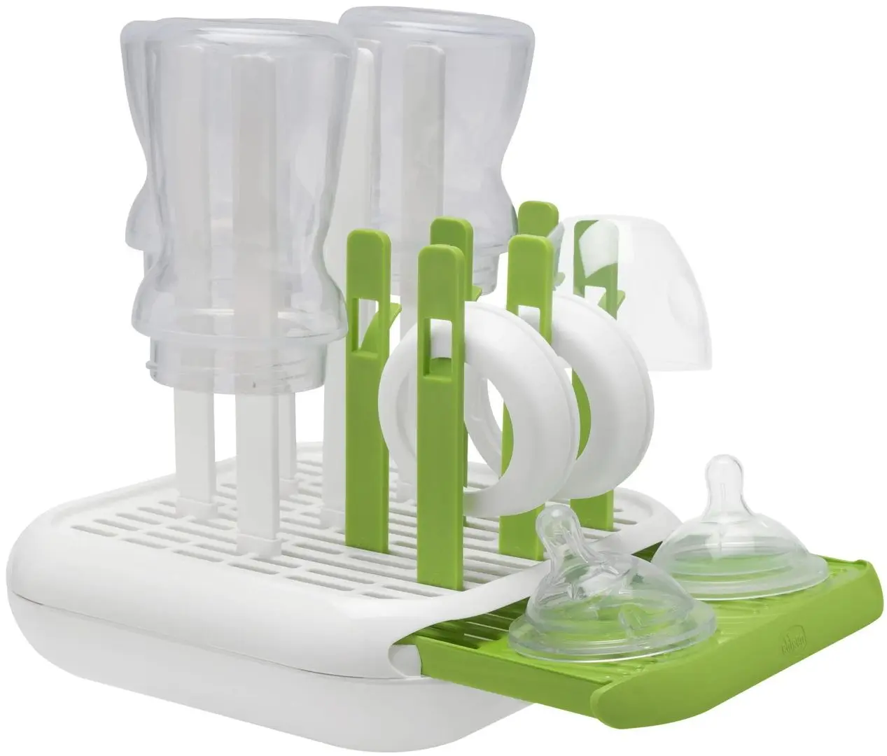 Uscator de biberoane Chicco Scolabiberon (White/Green)