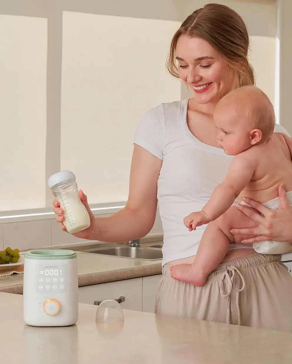 Подогреватель для бутылочек 4в1 Momcozy Nutri Smart (White) - 6