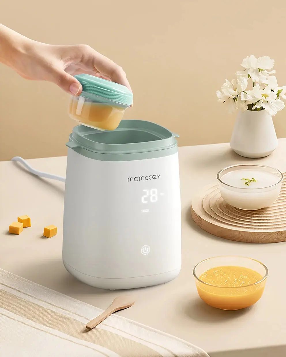Подогреватель для бутылочек 6в1 Momcozy MW001-WH94NB-A (White) - 7