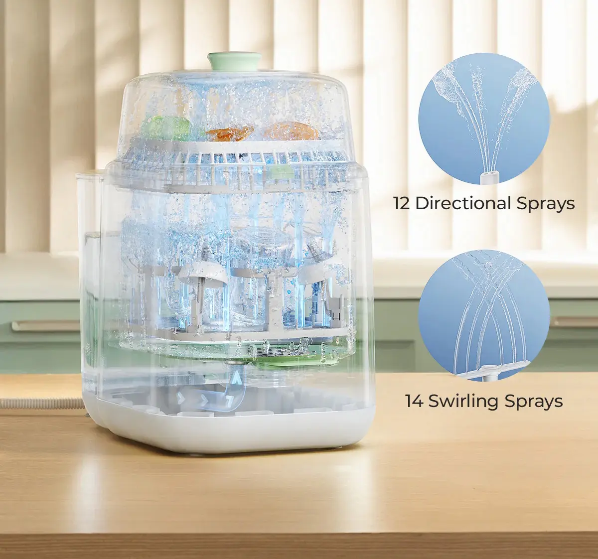 Стерилизатор и мойщик для бутылочек Momcozy KleanPal Pro (White) - 3