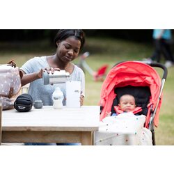 Набор подогреватель для бутылочек и бутылочка Tommee Tippee Closer to Nature 42300041 (White/Silver) Thumb