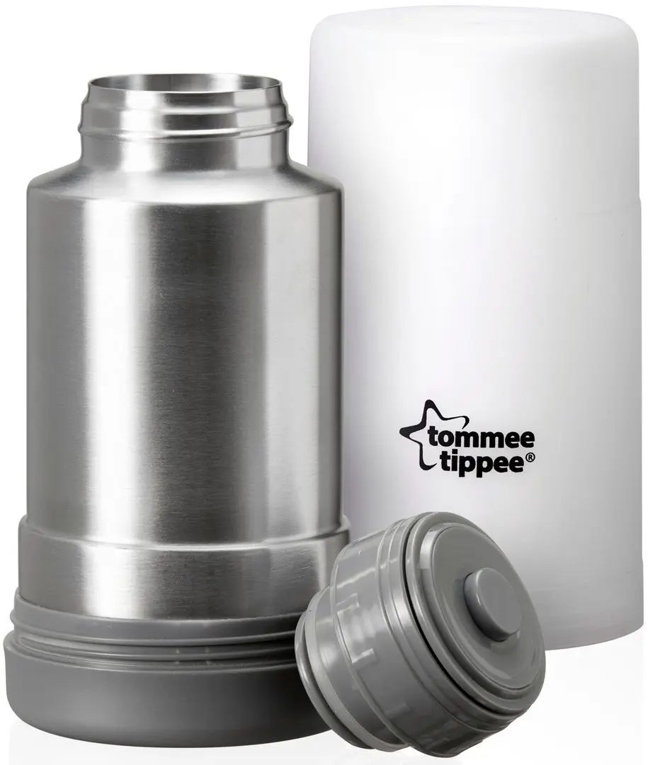 Набор подогреватель для бутылочек и бутылочка Tommee Tippee Closer to Nature 42300041 (White/Silver)