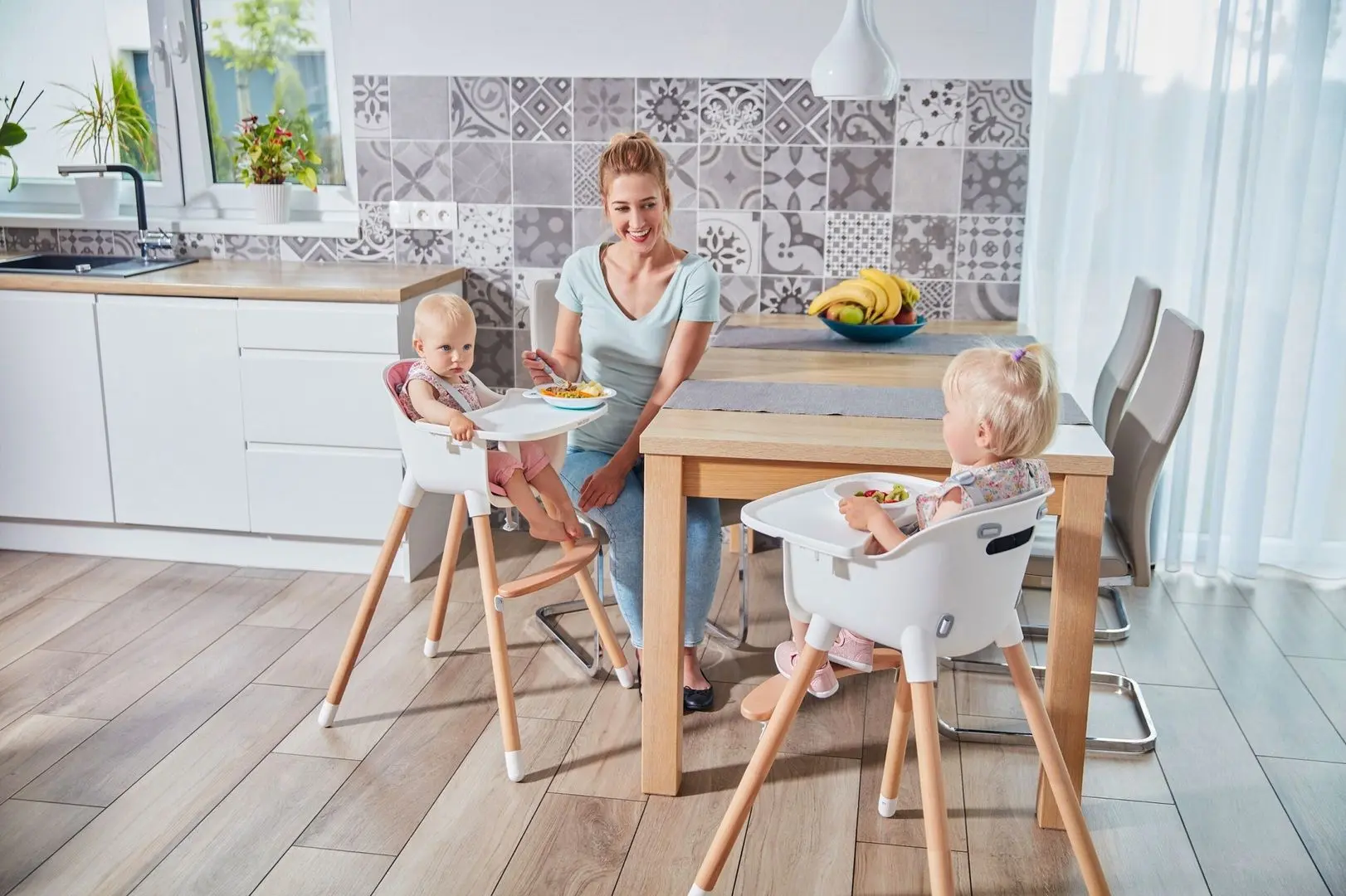 Scaun pentru hranire 2in1 Baby Tiger Tini (Gray) - 12