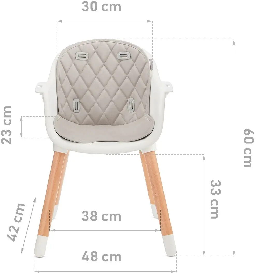 Scaun pentru hranire 2in1 Baby Tiger Tini (Gray) - 14