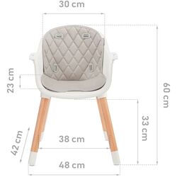 Стул для кормления 2в1 Baby Tiger Tini (Gray) Thumb