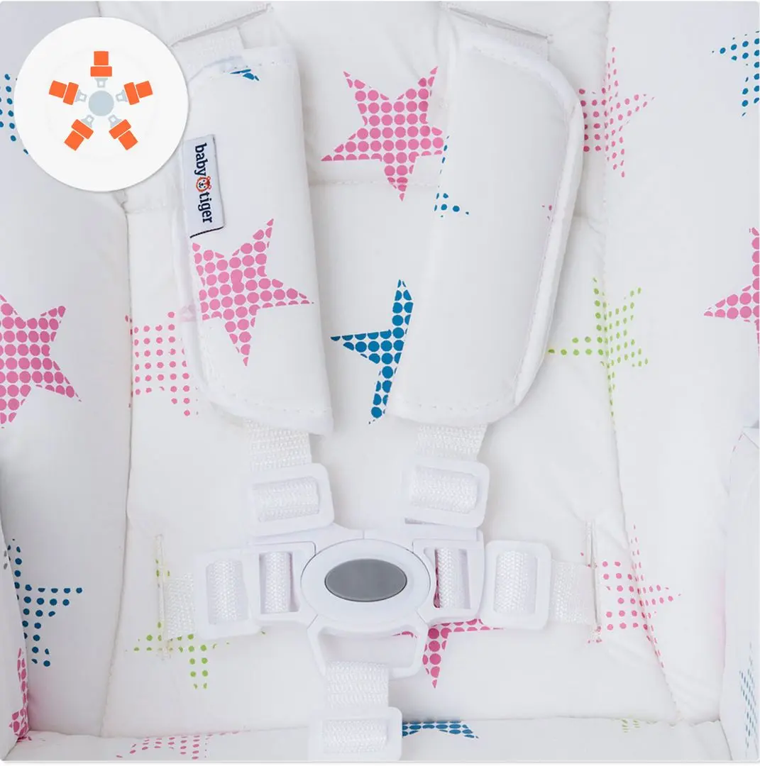 Scaun pentru hranire Baby Tiger Benji (Pink) - 6