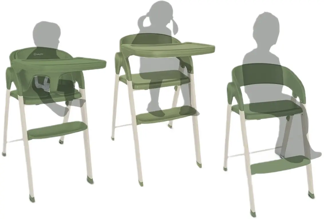 Scaun pentru hranire 3in1 BabyGo Levels (Khaki) - 3