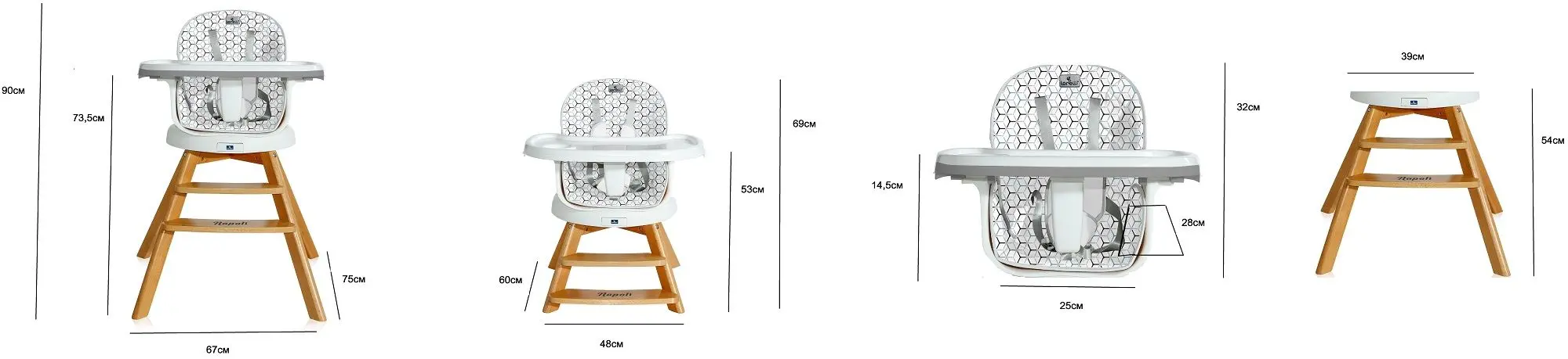 Стульчик для кормления Bertoni (Lorelli) Napoli (Blue Surf Bears) - 10