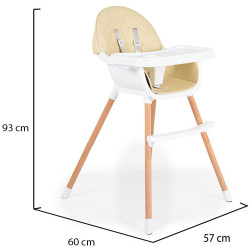 Scaun pentru hranire 2in1 Cangaroo Gelato (Beige) Thumb