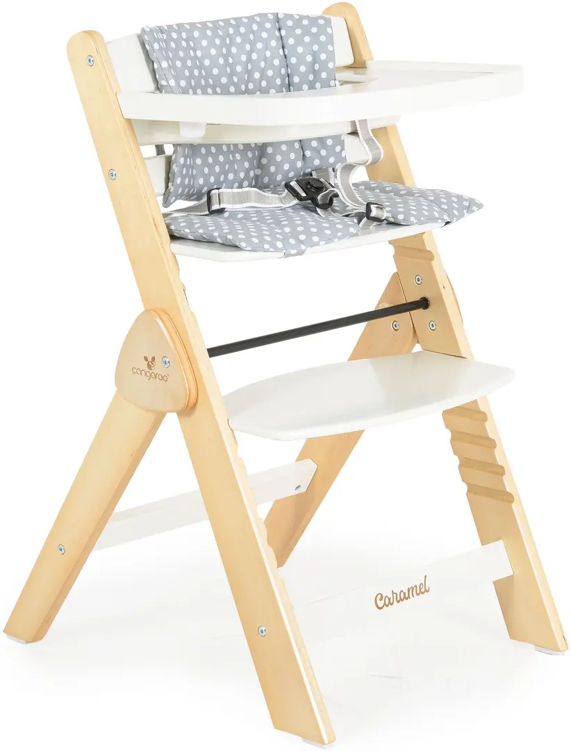 Scaun pentru hranire Cangaroo Caramel (White)