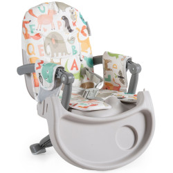 Стульчик для кормления Cangaroo Kiwi-ABC (Grey/White) Thumb