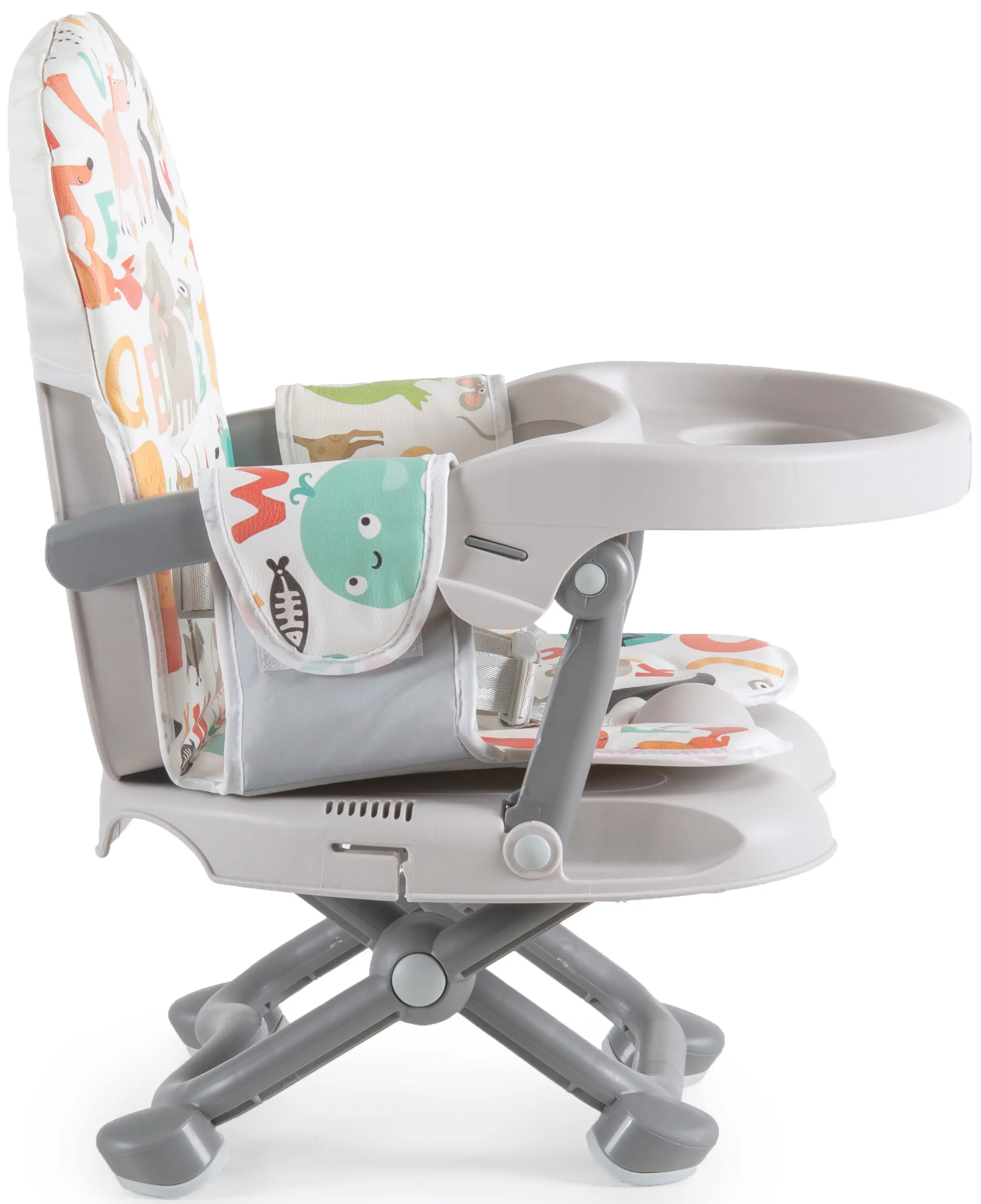 Стульчик для кормления Cangaroo Kiwi-ABC (Grey/White)