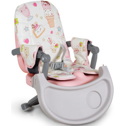 Scaun pentru hranire Cangaroo Kiwi-Cupcakes (Grey/Pink) Thumb