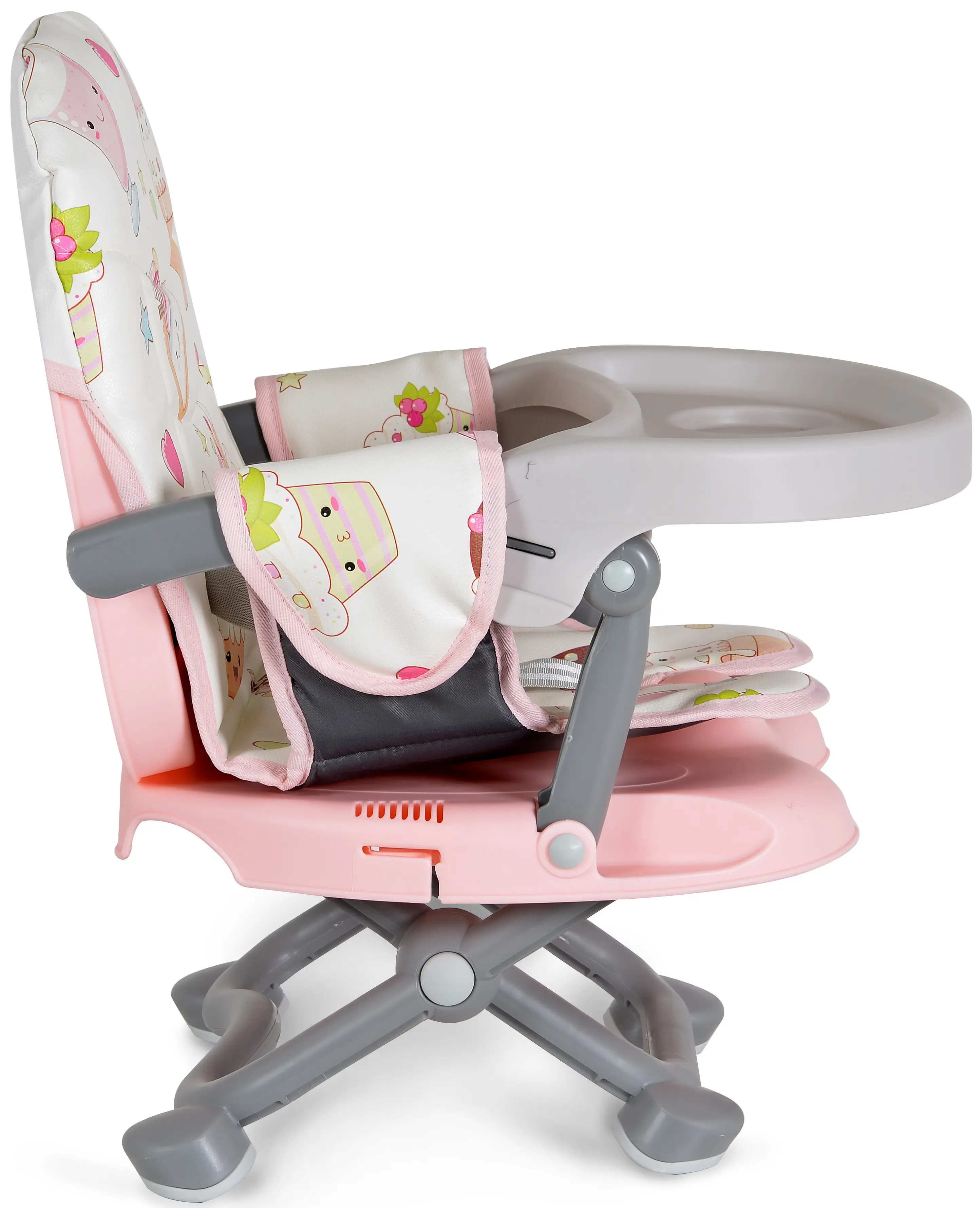 Scaun pentru hranire Cangaroo Kiwi-Cupcakes (Grey/Pink)