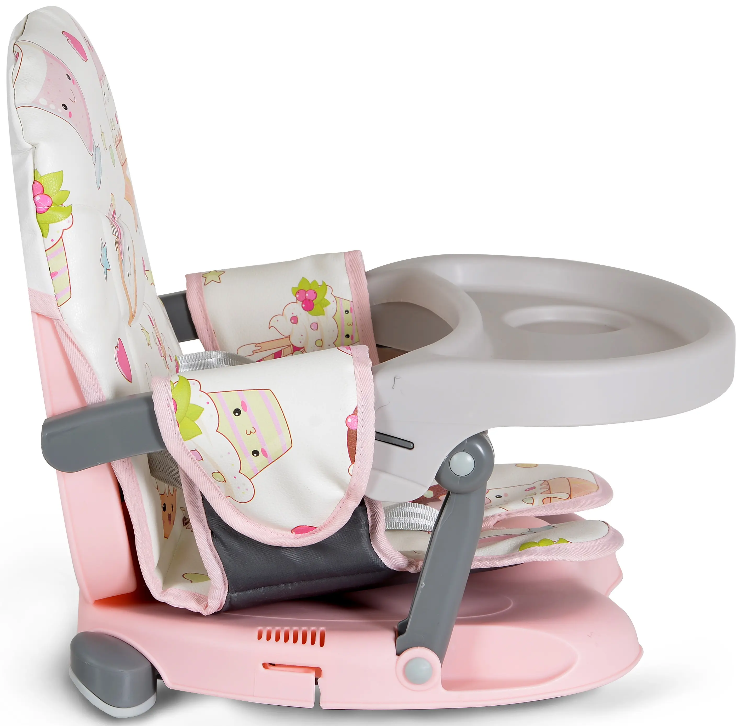 Scaun pentru hranire Cangaroo Kiwi-Cupcakes (Grey/Pink)