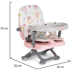 Scaun pentru hranire Cangaroo Kiwi-Cupcakes (Grey/Pink) Thumb