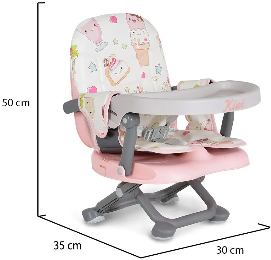 Scaun pentru hranire Cangaroo Kiwi-Cupcakes (Grey/Pink)