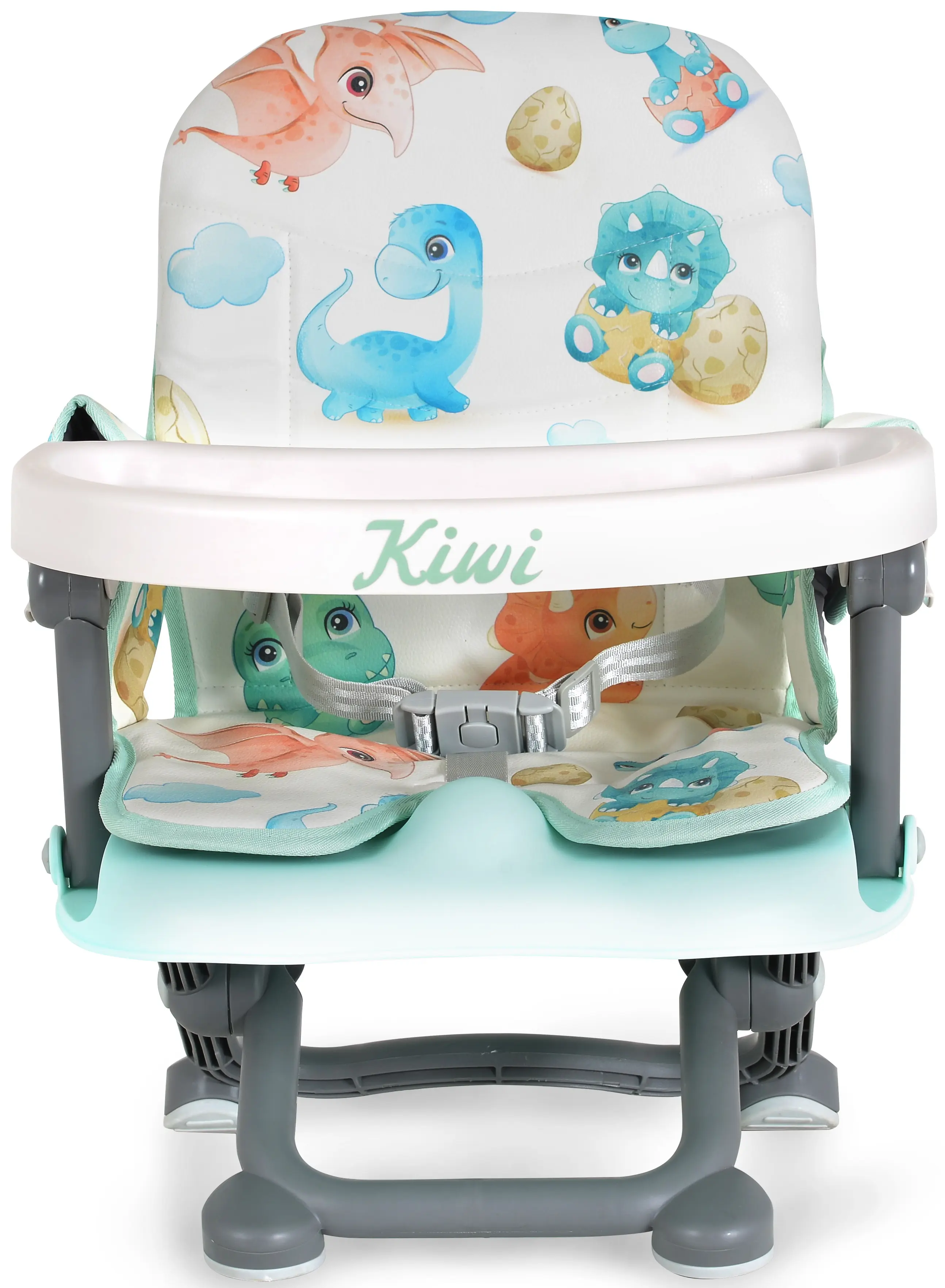 Scaun pentru hranire Cangaroo Kiwi-Dinos (Grey/Mint)