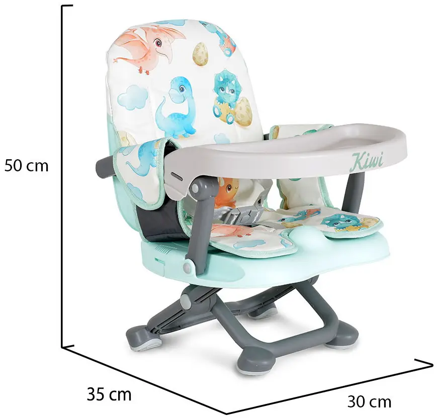 Scaun pentru hranire Cangaroo Kiwi-Dinos (Grey/Mint)