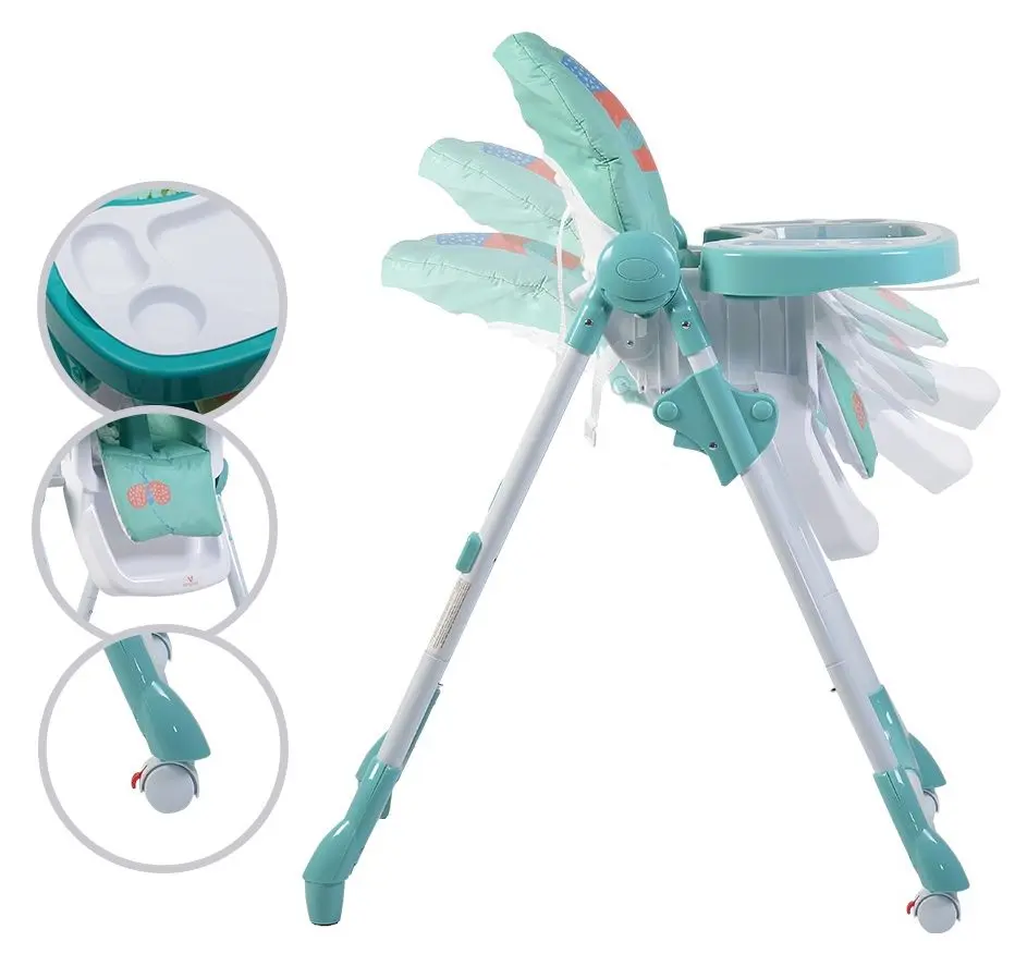 Scaun pentru hranire Cangaroo Moni Kimchi (Turquoise) - 4