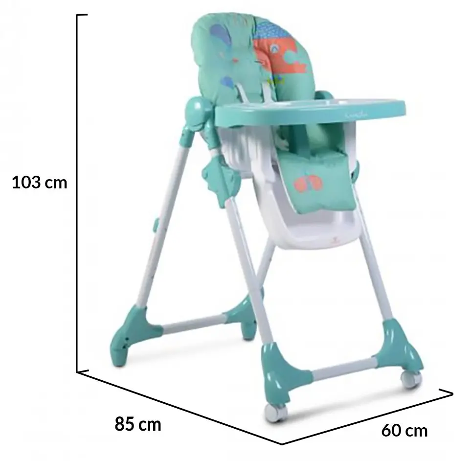 Scaun pentru hranire Cangaroo Moni Kimchi (Turquoise) - 5