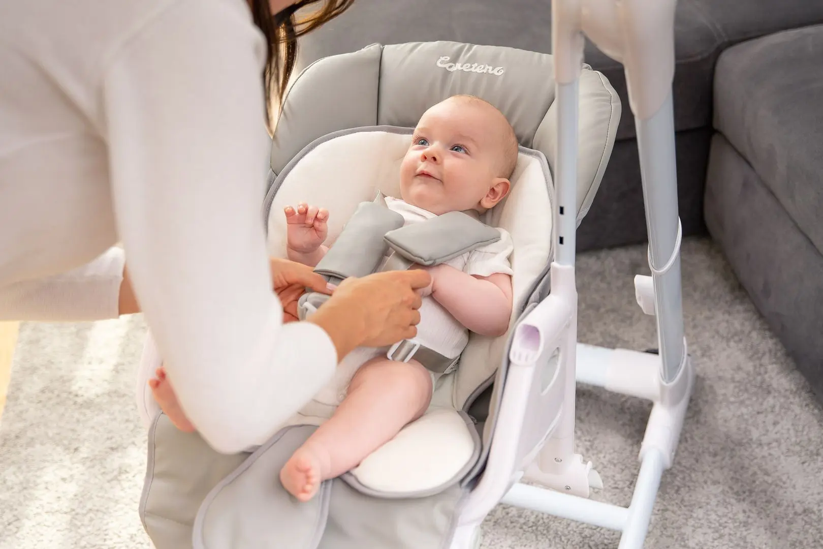Стульчик для кормления 2в1 Caretero Indigo (Beige) - 11