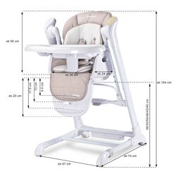 Стульчик для кормления 2в1 Caretero Indigo (Beige) Thumb