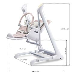 Стульчик для кормления 2в1 Caretero Indigo (Beige) Thumb
