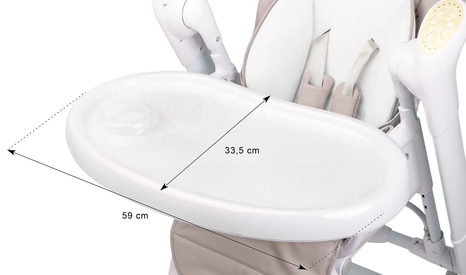 Стульчик для кормления 2в1 Caretero Indigo (Beige) - 17
